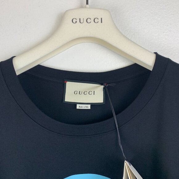 NWT Gucci Manifesto Mask Print Oversized Cotton T-Shirt In Black Size L - Picture 13 of 16